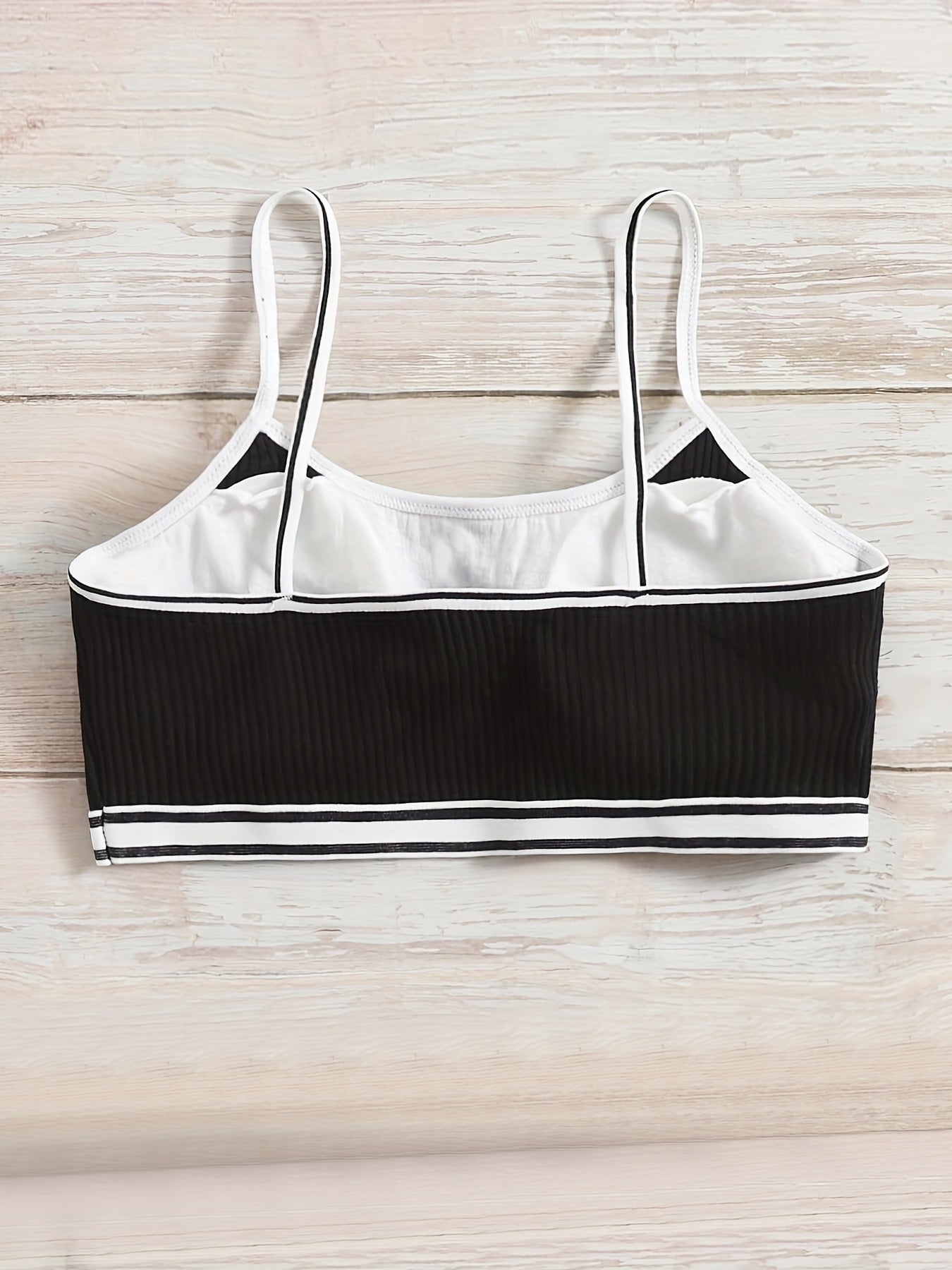 Ribbed Wireless Bralette Colorblock Everyday Bra