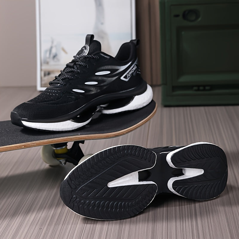 Men's Knit Running Shoes Lace Up Soft Sole Sneakers