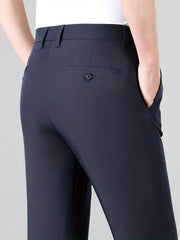 Men's Slim Fit Suit Trousers with Pockets