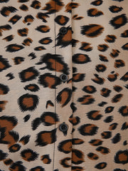 Leopard Print Long Sleeve Shirt Plus Size