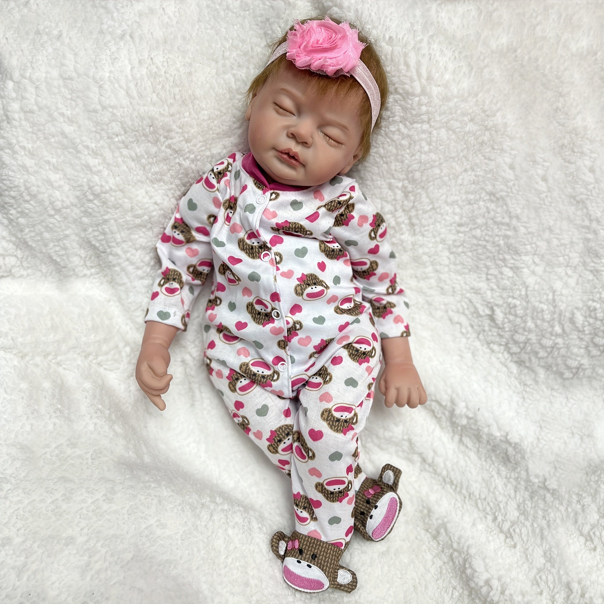 Real Reborn Toddler Doll with Rooted Hair Soft Touch Feeling Newborn Toy
