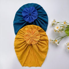Baby Girls Flower Decor Turban Soft Hair Wrap Headband