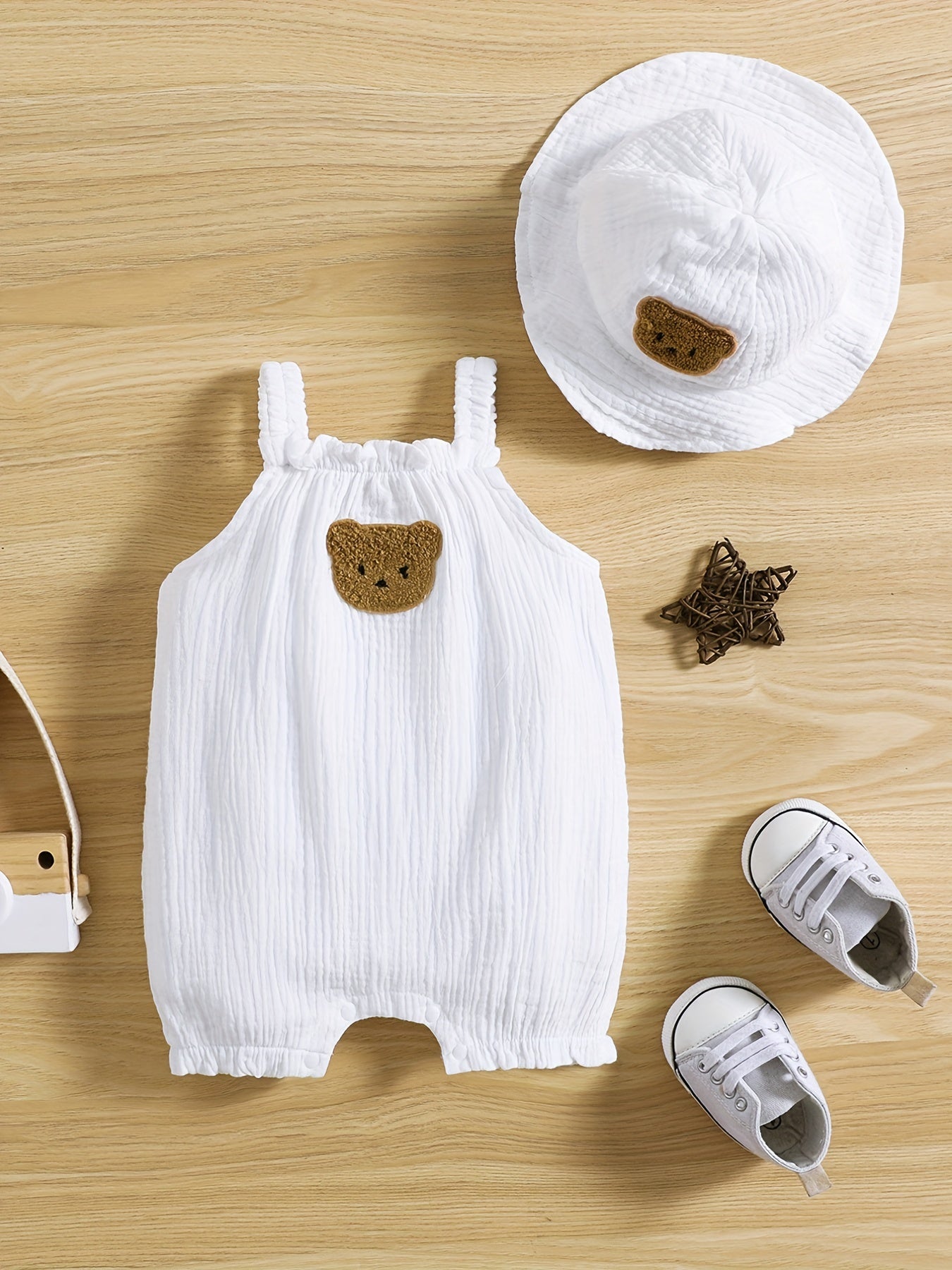 Cute Bear Onesie & Hat Set for Babies