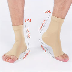 2 Pairs Toeless Compression Socks & Ankle Sleeves