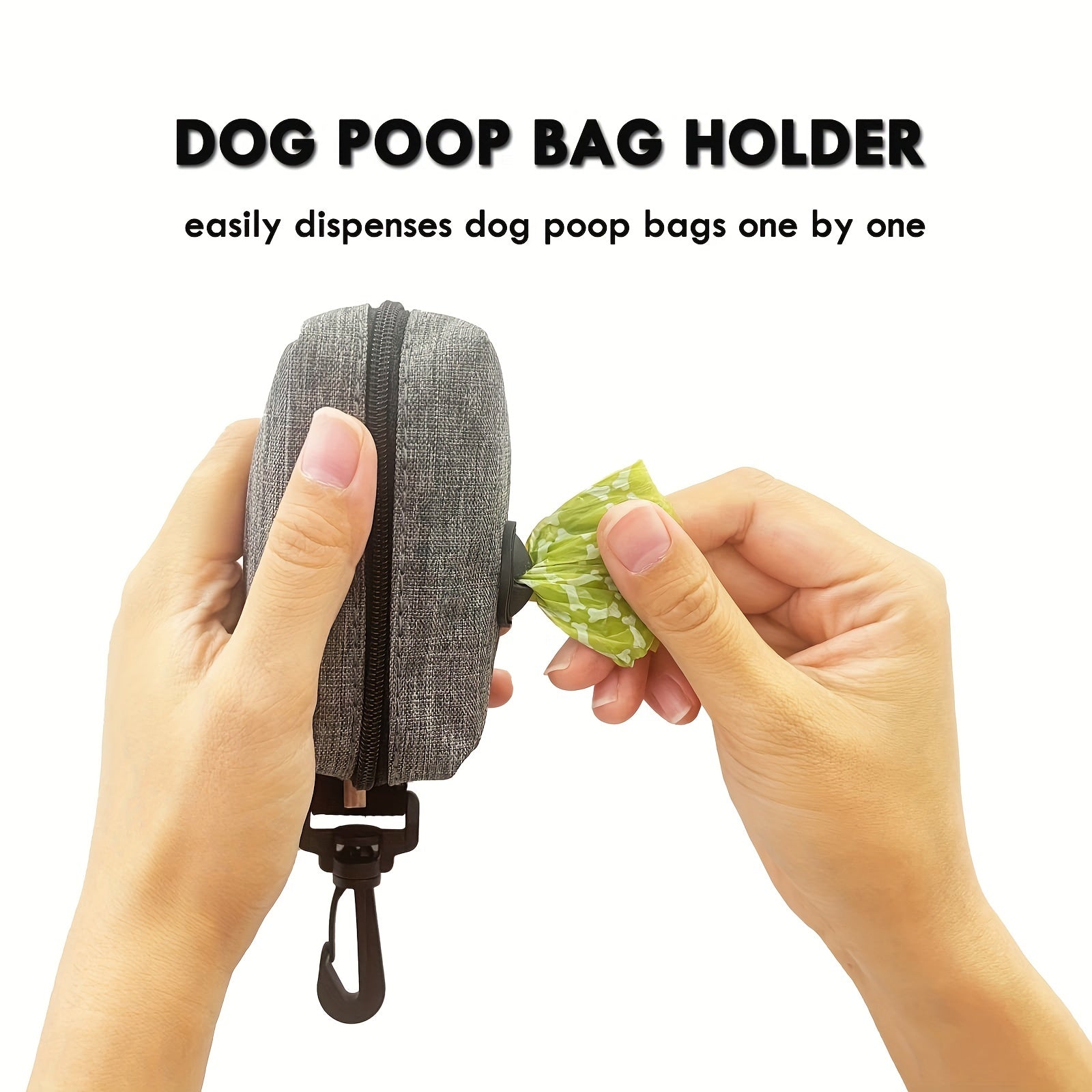 2 Pack Dog Poop Bag Holder Leash Attachment Dispenser
