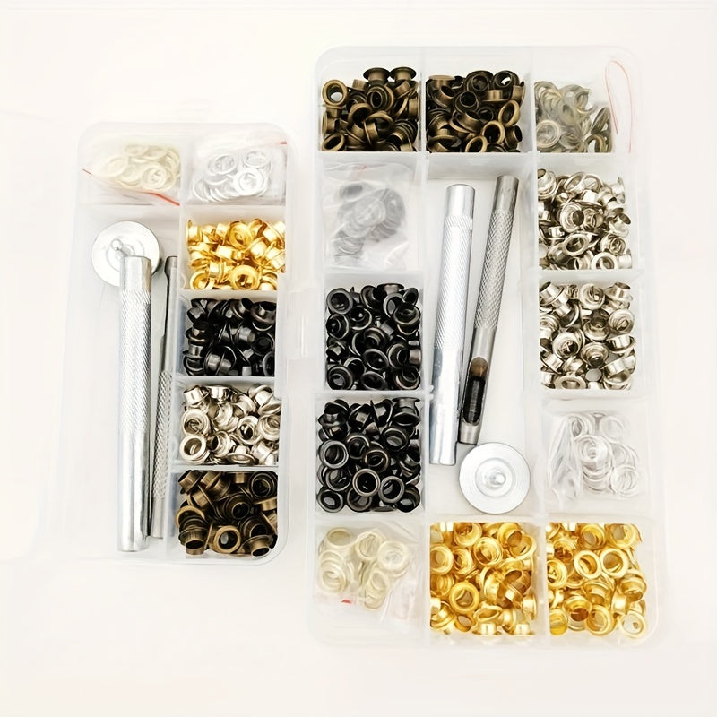 200/400pcs 5mm Hollow Metal Copper Eyelet Buckle for Clothing Bags Shoes