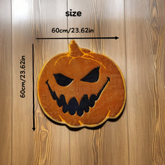Halloween Pumpkin Decoration Rug Soft Modern Non Slip Faux Cashmere