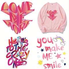 Big Size Letter Heat Transfer Stickers for Clothes Hats Bags DIY Crafts