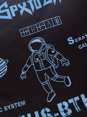 3pcs Astronaut & Planet Print Boys Comfortable Shorts