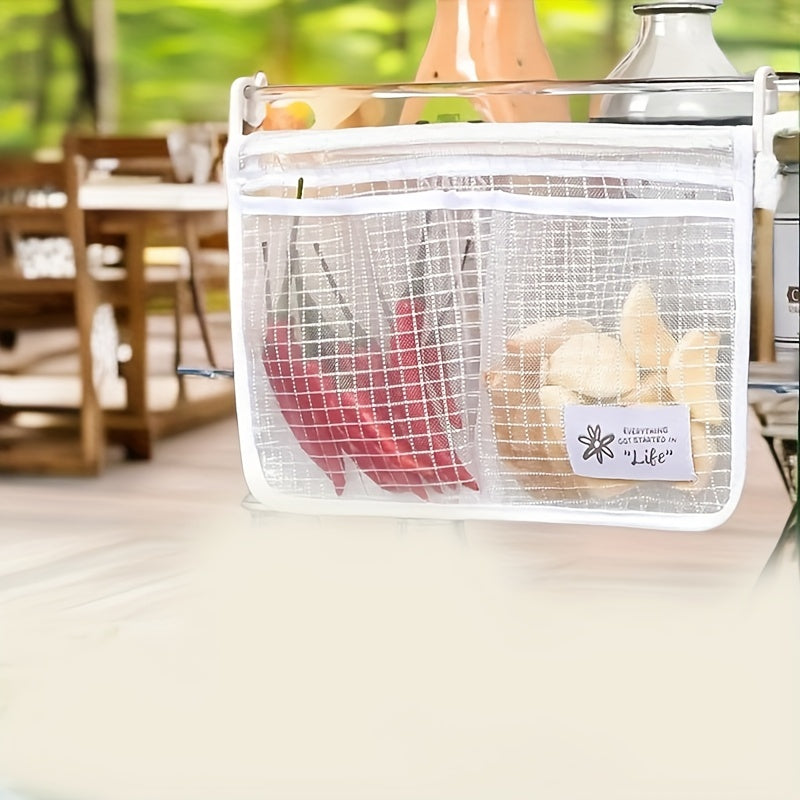 Refrigerator Door Organizer Fridge Hanging Mesh Bag Household Storage Bag