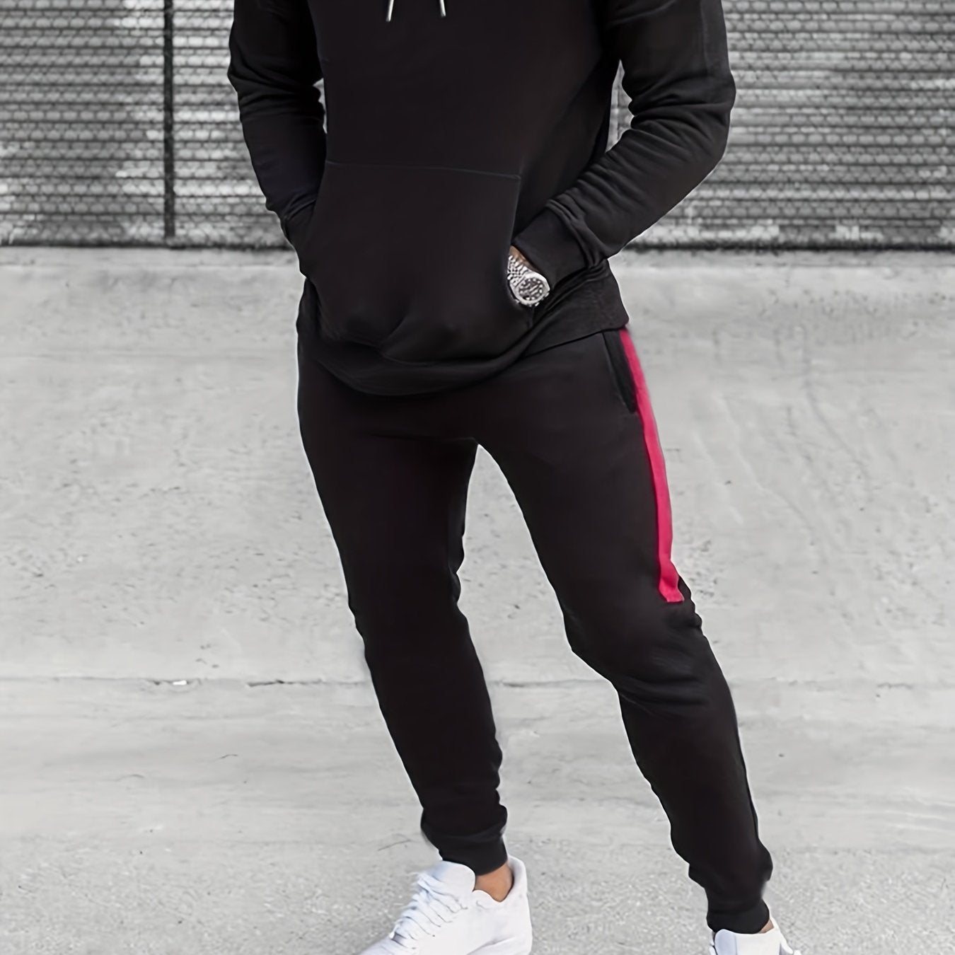 Men's Casual Hoodie and Sweatpants Set for Autumn Winter