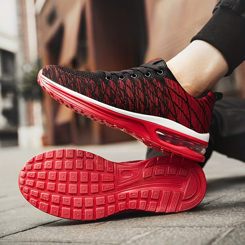 Unisex Knit Sneaker Lace-up Lightweight Shoes for Outdoors
