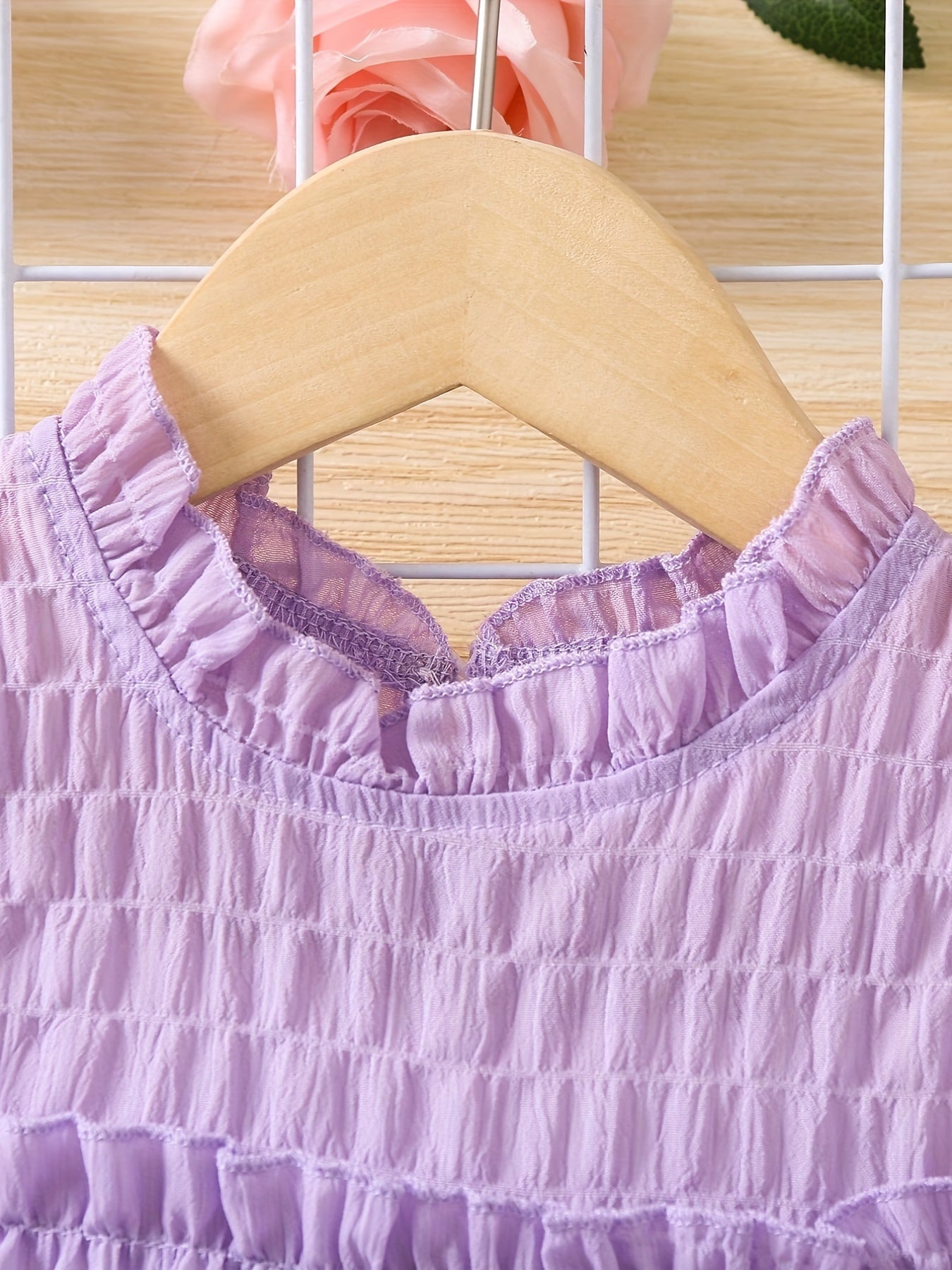 Girls Sleeveless Ruffle Collar Peplum Blouse Top For Vacation