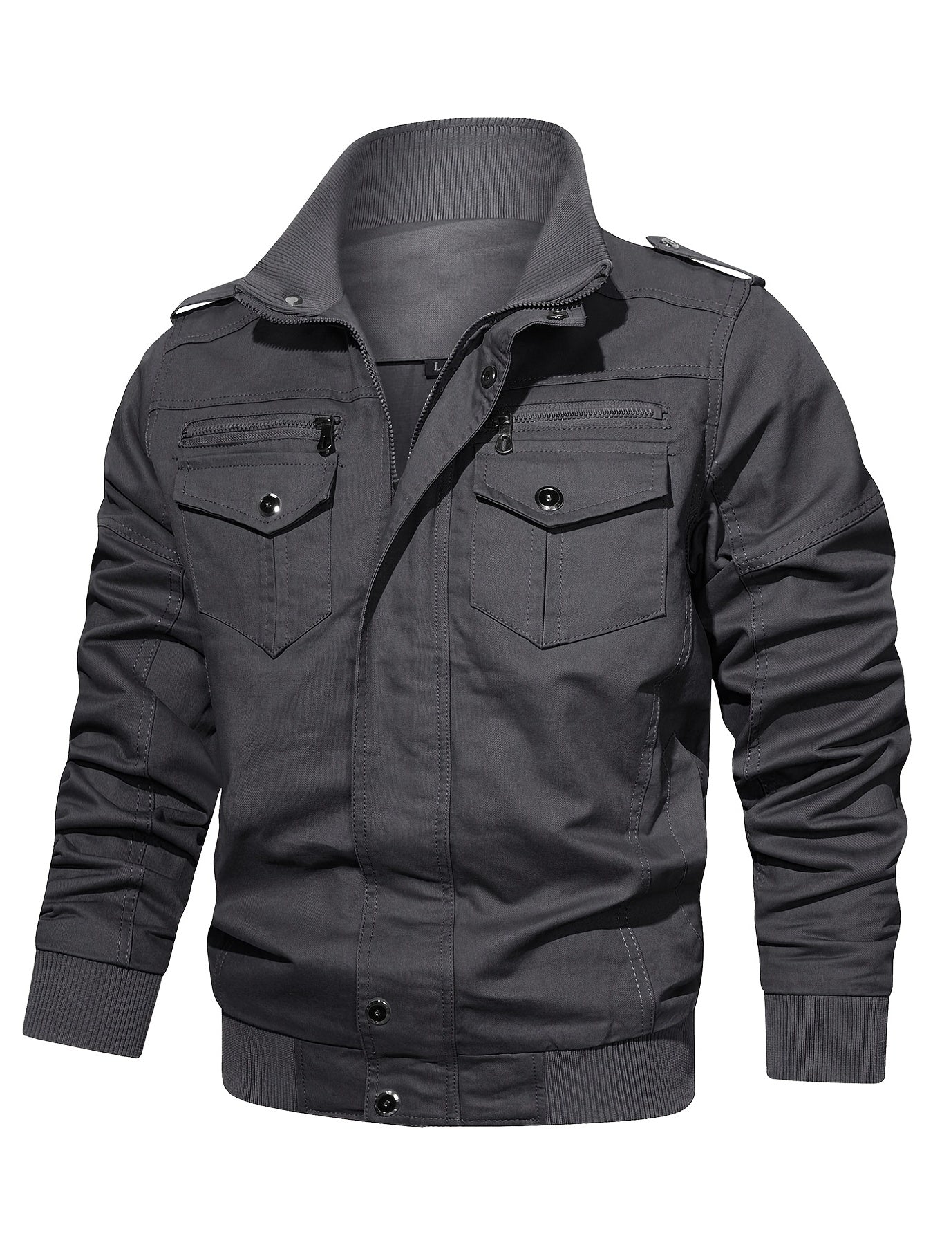 Men's Winter Thicken Military Jacket Casual Stand Collar Windbreaker Coat
