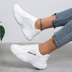 Women's Breathable Lace-up Sports Shoes Thick Sole Dad Shoes