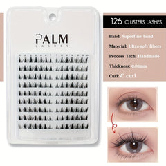 126 Clusters Mega Volume C Curl Eyelashes for DIY Extensions