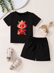 Toddler Kid 2pcs Bottoming Set Short Sleeve T shirt & Matching Shorts
