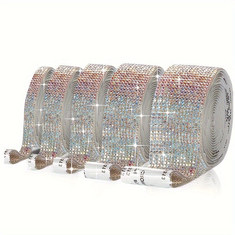 Self Adhesive Crystal Diamond Ribbon Sticker 2mm Rhinestones