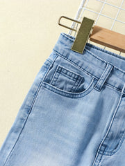 Girls Flare Leg Stretch Denim Jeans Casual For Kids