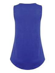 Women's Solid Tank Top Sleeveless Crew Neck Casual Top