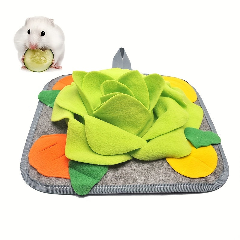 Pet Snuffle Pad Rabbit Toy Slow Food Foraging Mat Durable Fleece