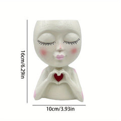 Creative Doll Flower Pot Personality Ornament Resin Flower Pot