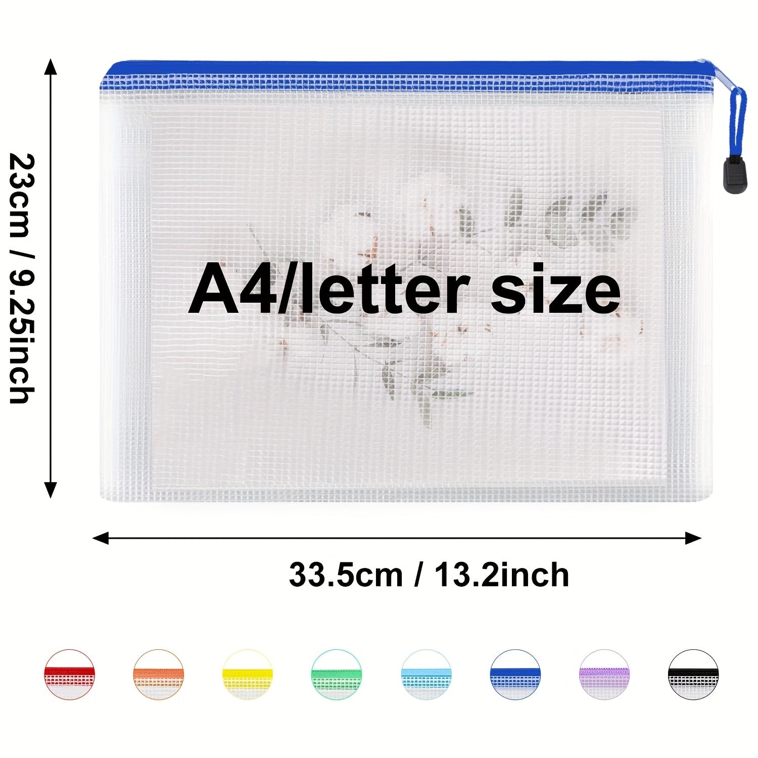 Set of 56 Mesh Zipper Bags for Organizing Puzzles & Office Supplies