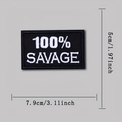 100 Savage Embroidered Morale Patches with Hook and Loop