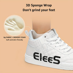 Women's Argyle Quilted Mid Skate Shoes Lace up Comfort Basketball Shoes