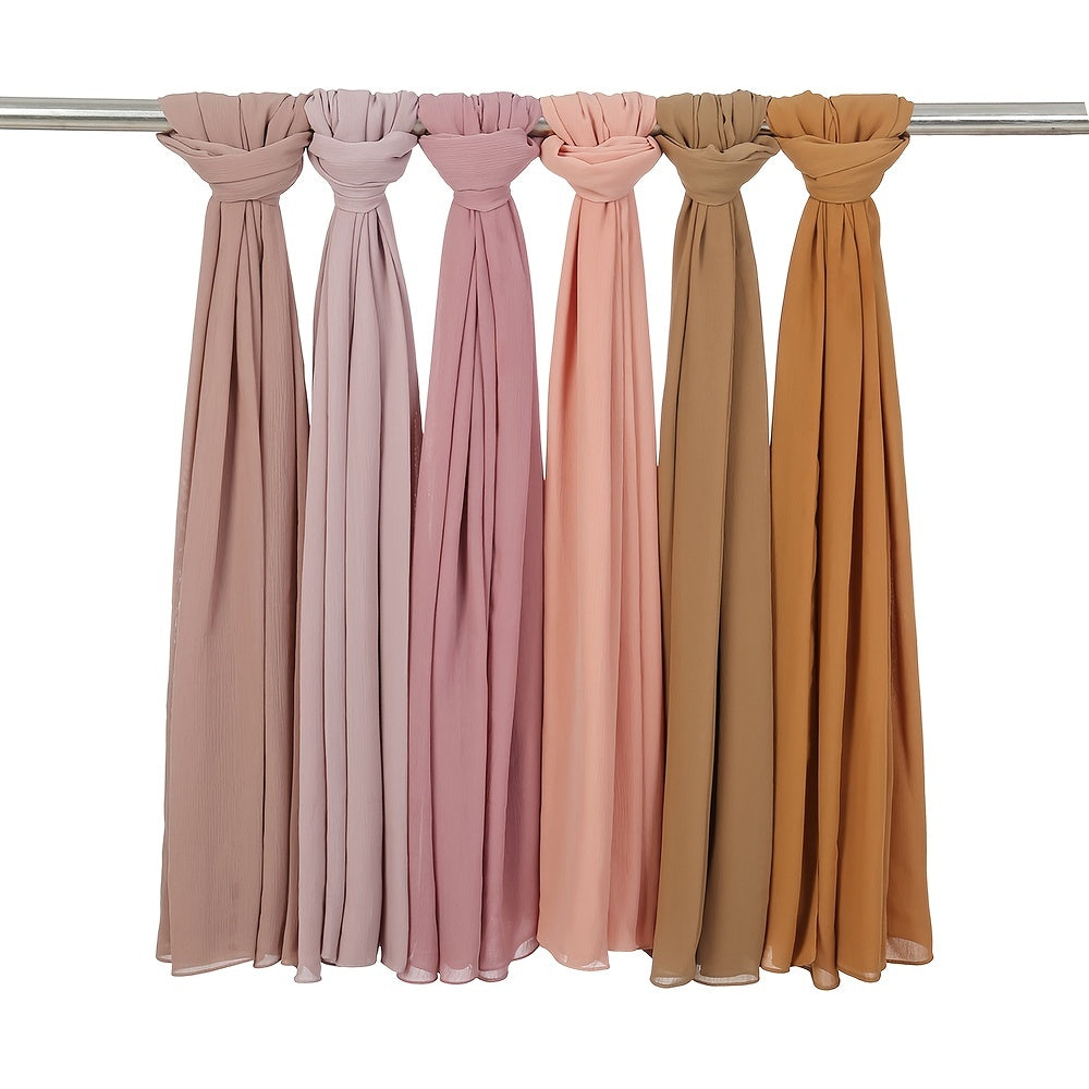 Chiffon Hijab Soft Shawl Long Scarf Women Sunscreen Windproof