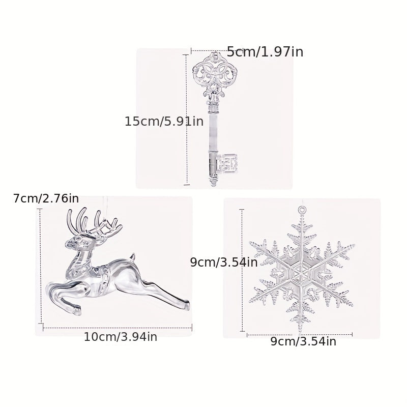 Christmas Hanging Ornaments Snowflake Reindeer Tree Decor