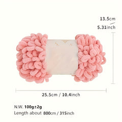 Chenille Chunky Looped Yarn for Knitting and Crocheting Blanket 100g