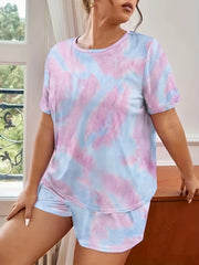 Gradient Tie Dye Smoothing Tee & Shorts Set