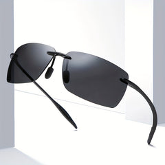 Men's Rimless UV400 Sunglasses for Driving Outdoor Fishing