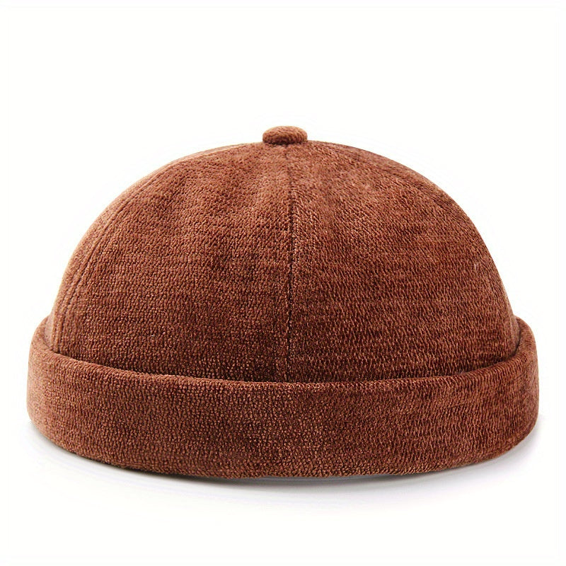 Label Patch Docker Cap Warm Skull Hat Solid Beanie Lightweight