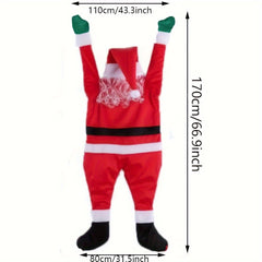 Santa Claus Climbing Wall Costume Decoration Christmas Funny Hanging