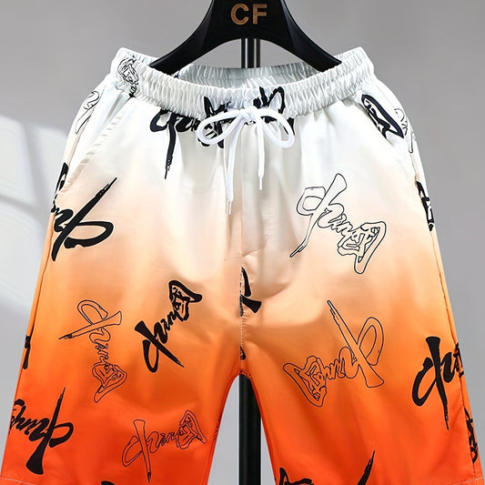 Men's Quick Dry Board Shorts with 2 Pockets Drawstring Swim Trunks