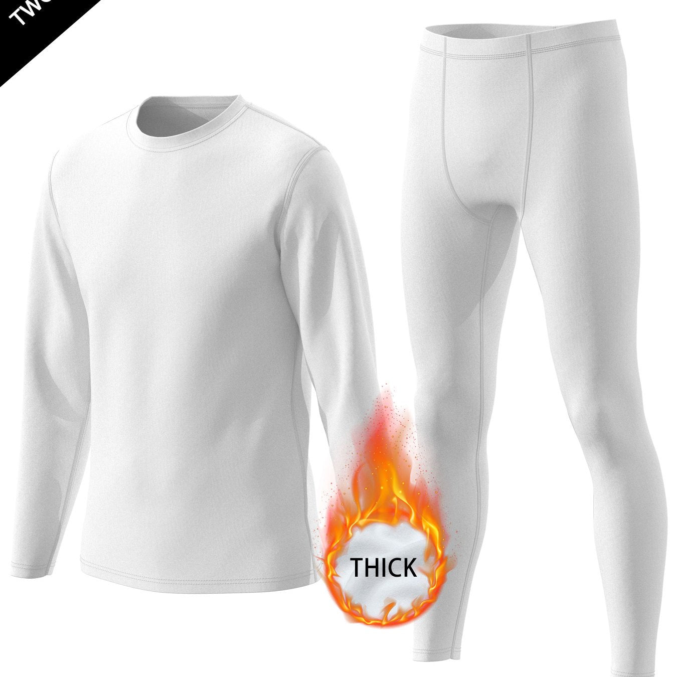 Men's Warm Sport Casual Set Long Sleeve Tee & Compression Pants