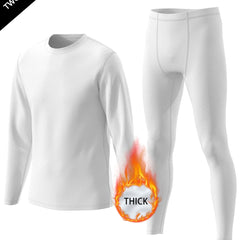 Men's Warm Sport Casual Set Long Sleeve Tee & Compression Pants