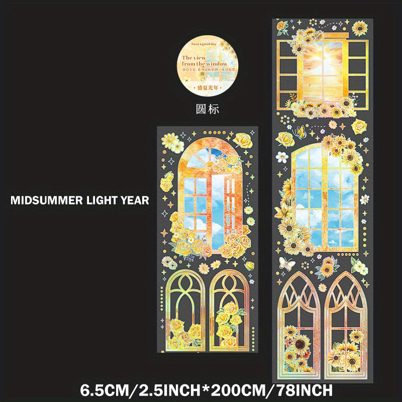 Vintage Dream Window Sticker Decal Waterproof for DIY Scrapbook Journal Notebook