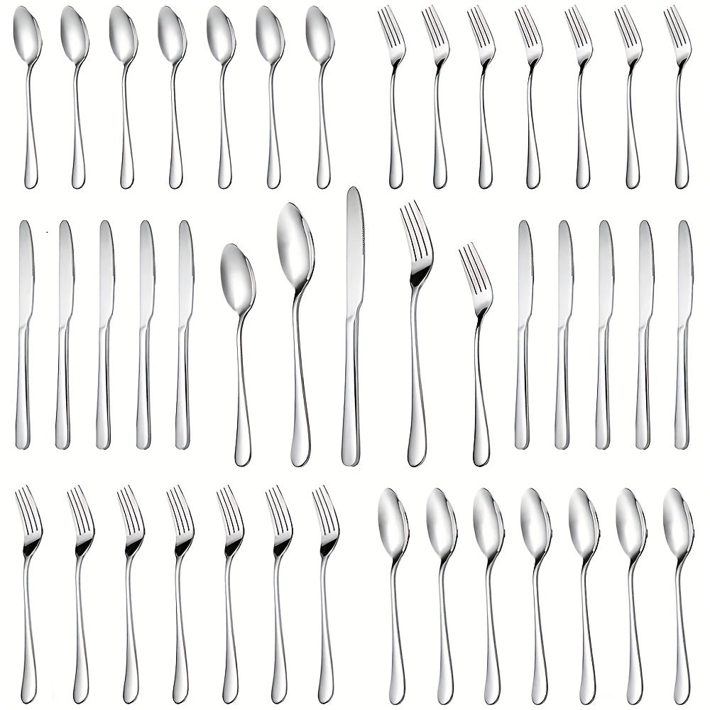 30pcs Stainless Steel Cutlery Set Mirror Polished & Dishwasher Safe