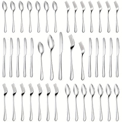 30pcs Stainless Steel Cutlery Set Mirror Polished & Dishwasher Safe