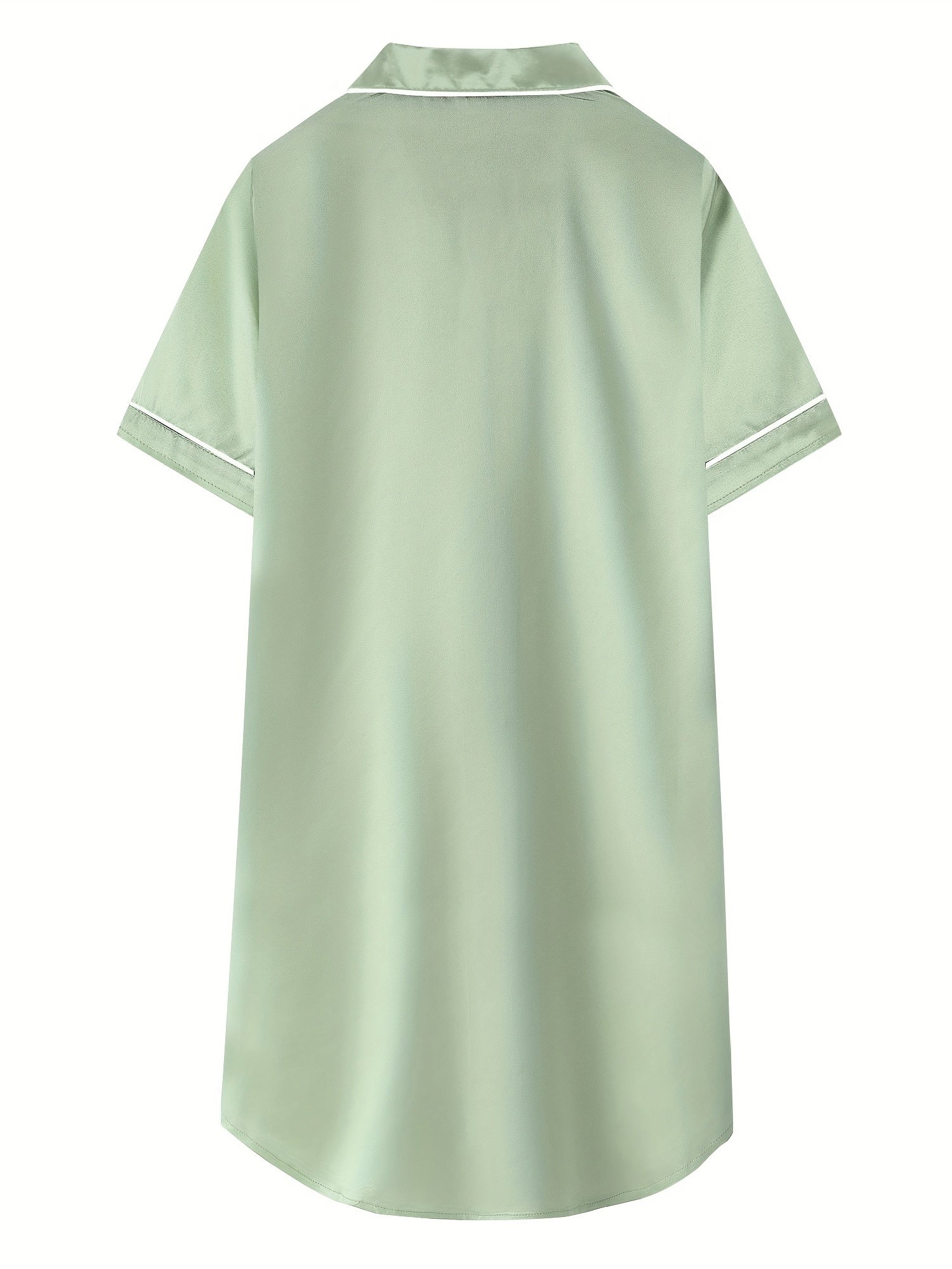 Girls Nightshirt Dress Button Down Nightgown Short Sleeve Sleepwear PJ