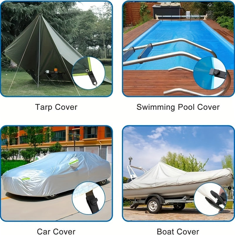 20pcs Tarp Clips & Bungee Cords for Outdoor Camping - Durable & Easy to Use