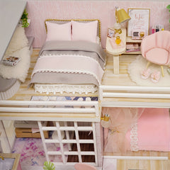 DIY Dollhouse 3D Puzzle Model with Furniture - Princess Bedroom Decor