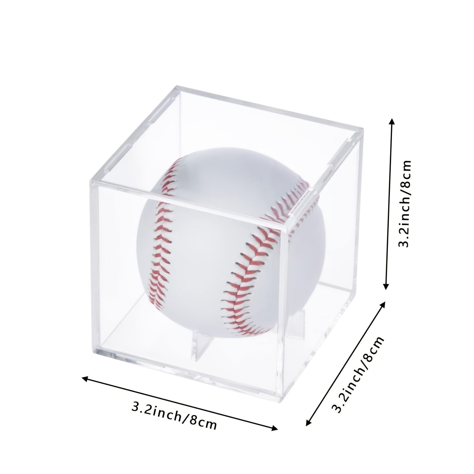 Transparent Baseball Display Case Less Than 3 2 3 2 3 2inch