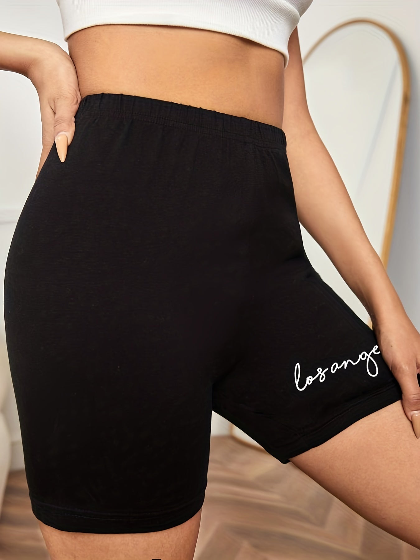 Print Elastic Leggings Casual Versatile Shorts Leggings