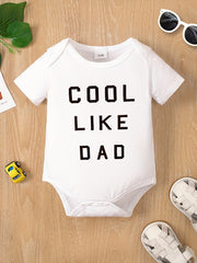 Toddler Cotton Onesie LIKE DAD Print Romper Creeper Clothes