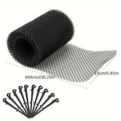 Drainage Protection Net Eaves Net Set with 10 Ground Nails