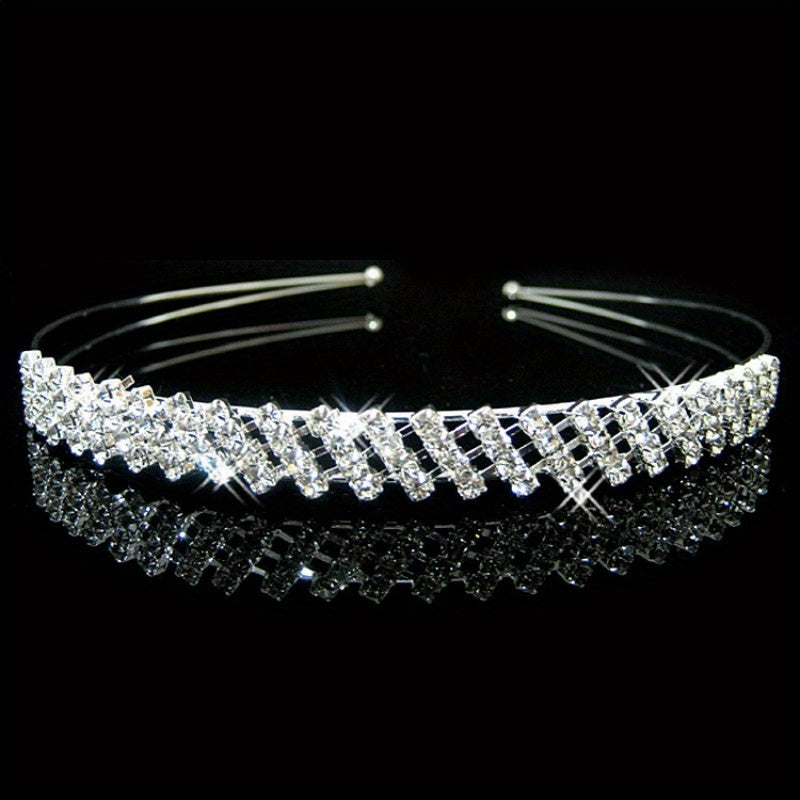Sparkling Rhinestone Headband for Party Performance - Girls Gift